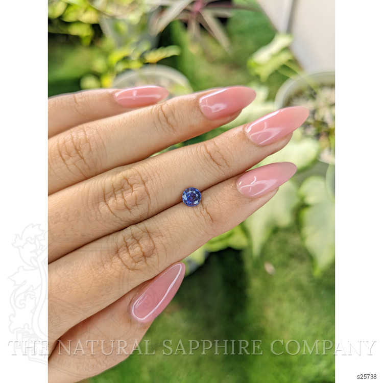 0.69 Ct. Purplish Blue Sapphire from Ceylon (Sri Lanka)