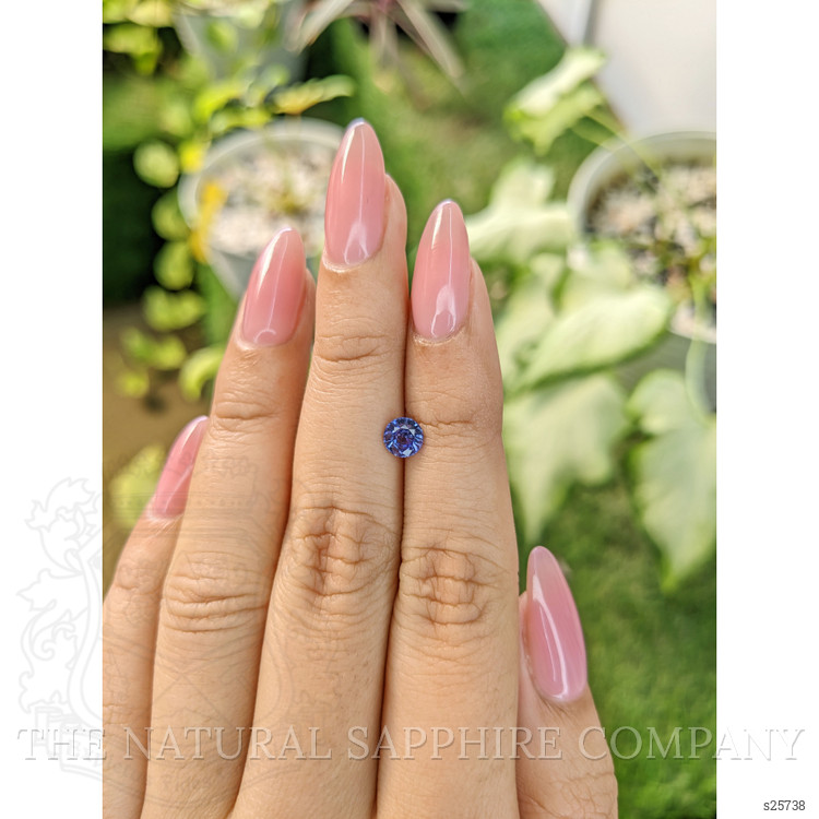 0.69 Ct. Purplish Blue Sapphire from Ceylon (Sri Lanka)