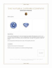0.77 Ct. Blue Sapphire from Ceylon (Sri Lanka) Appraisal