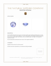 0.44 Ct. Bluish Purple Sapphire from Ceylon (Sri Lanka) Appraisal