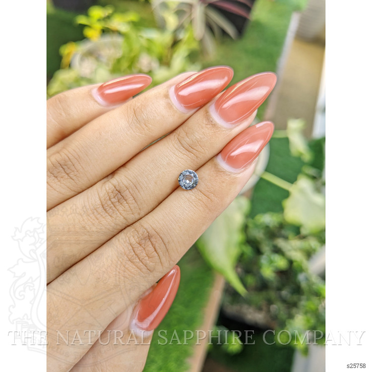 0.76 Ct. Bluish Grey Sapphire from Ceylon (Sri Lanka)