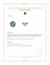 0.67 Ct. Bluish Green Sapphire from Ceylon (Sri Lanka) Appraisal