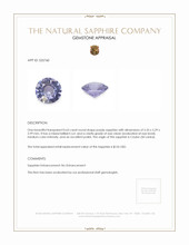 0.63 Ct. Purple Sapphire from Ceylon (Sri Lanka) Appraisal