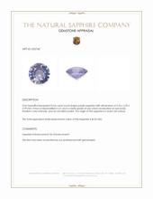 0.63 Ct. Purple Sapphire from Ceylon (Sri Lanka) Appraisal