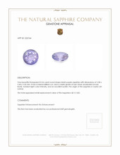 0.56 Ct. Bluish Purple Sapphire from Ceylon (Sri Lanka) Appraisal