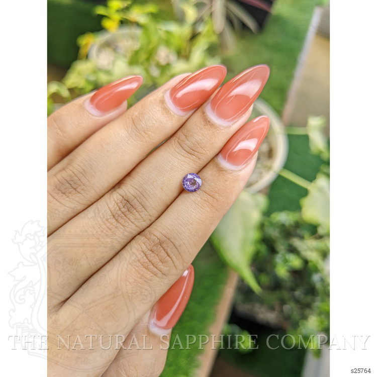 0.56 Ct. Bluish Purple Sapphire from Ceylon (Sri Lanka)