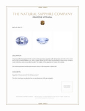 0.92 Ct. Blue Sapphire from Ceylon (Sri Lanka) Appraisal