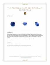 1.26 Ct. Blue Sapphire from Ceylon (Sri Lanka) Appraisal