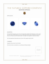 1.26 Ct. Sapphire from Ceylon (Sri Lanka) Appraisal