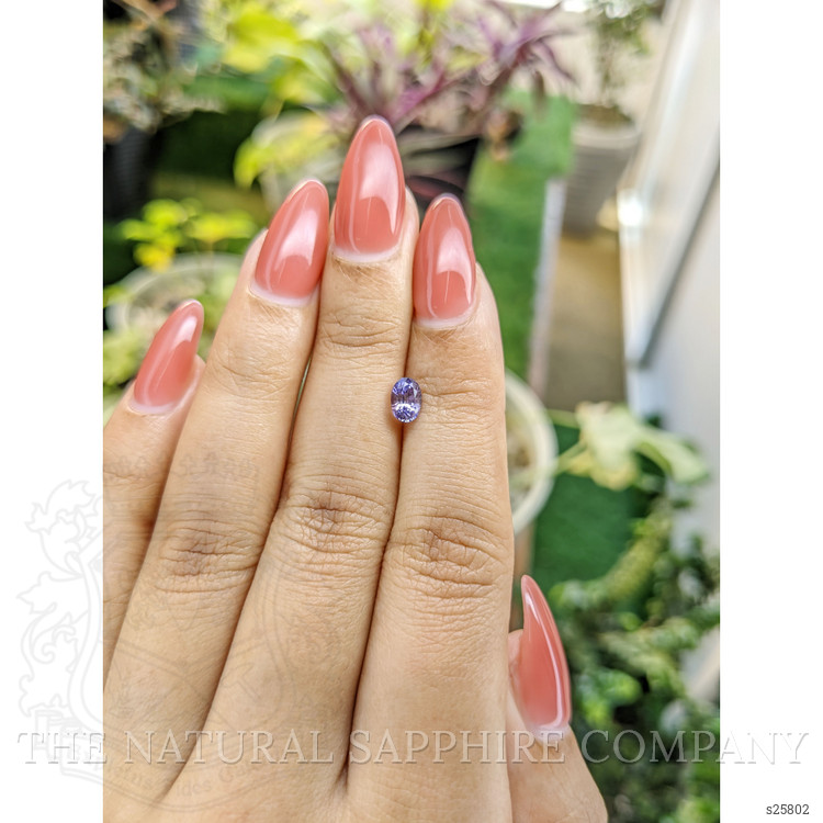 0.75 Ct. Bluish Purple Sapphire from Ceylon (Sri Lanka)