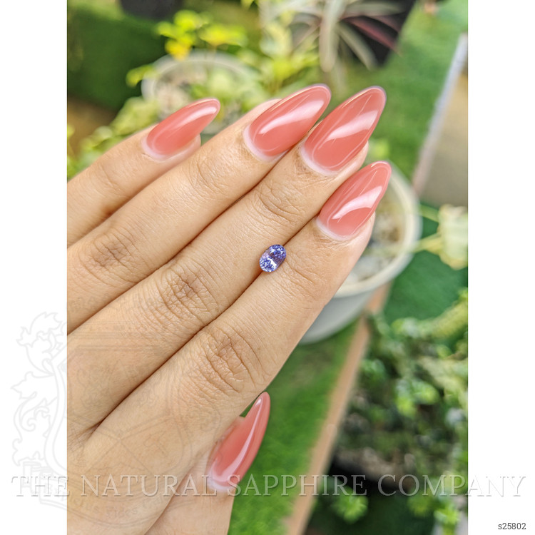 0.75 Ct. Bluish Purple Sapphire from Ceylon (Sri Lanka)