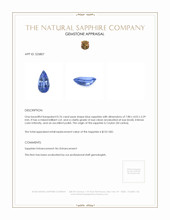 0.76 Ct. Blue Sapphire from Ceylon (Sri Lanka) Appraisal