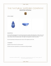 0.76 Ct. Blue Sapphire from Ceylon (Sri Lanka) Appraisal