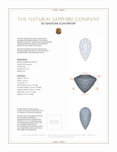 0.76 Ct. Blue Sapphire from Ceylon (Sri Lanka) 3 D Scan Report