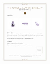 1.46 Ct. Purple Sapphire from Ceylon (Sri Lanka) Appraisal