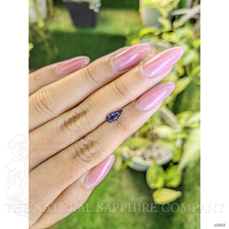0.91 Ct. Bluish Purple Sapphire from Ceylon (Sri Lanka)