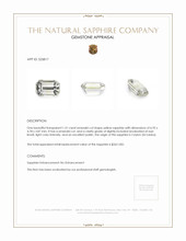 1.31 Ct. Yellow Sapphire from Ceylon (Sri Lanka) Appraisal