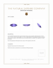 0.60 Ct. Purple Sapphire from Ceylon (Sri Lanka) Appraisal