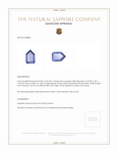 0.82 Ct. Blue Sapphire from Ceylon (Sri Lanka) Appraisal