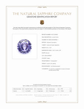 0.69 Ct. Purple Sapphire from Ceylon (Sri Lanka) Scan Report