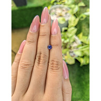 0.57 Ct. Bluish Purple Sapphire from Ceylon (Sri Lanka) Life Style