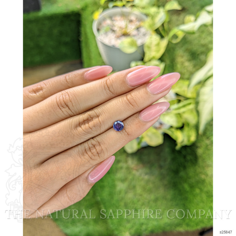 0.77 Ct. Purplish Blue Sapphire from Ceylon (Sri Lanka)