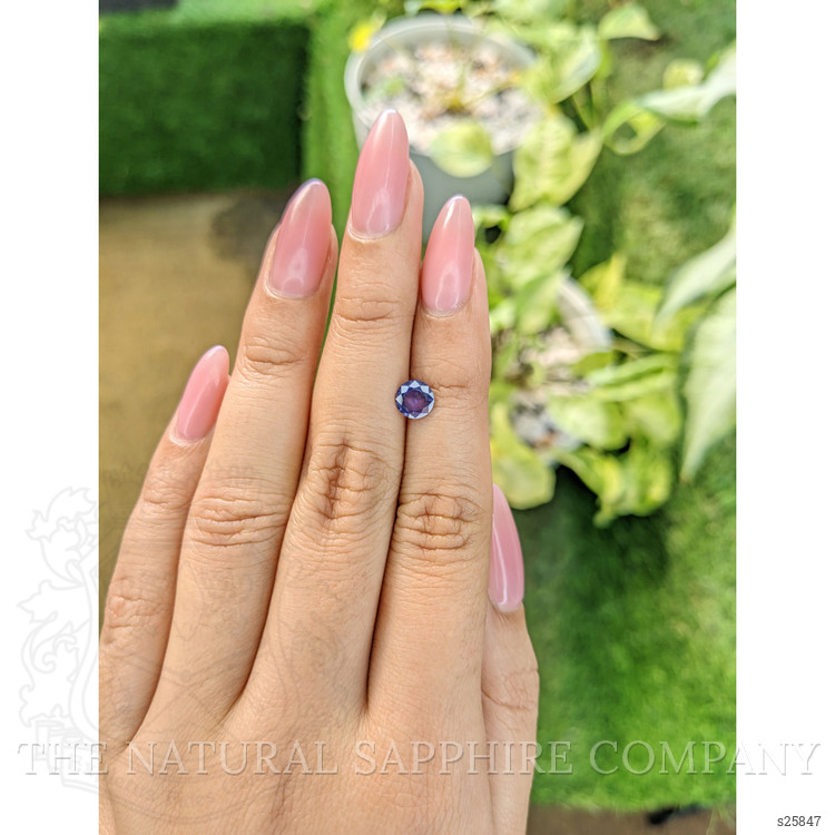 0.77 Ct. Purplish Blue Sapphire from Ceylon (Sri Lanka)