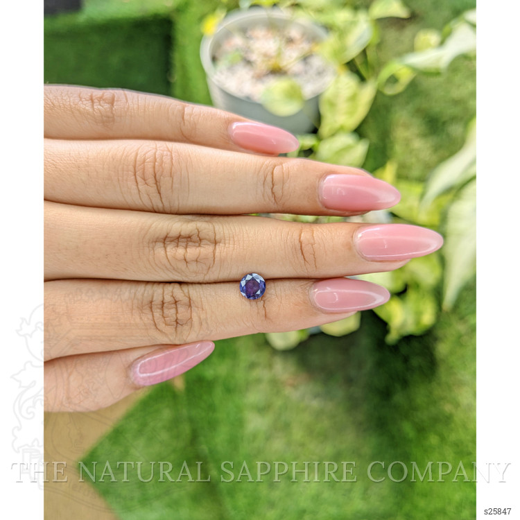 0.77 Ct. Purplish Blue Sapphire from Ceylon (Sri Lanka)