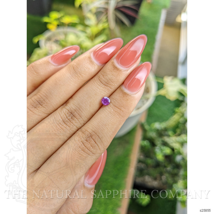0.46 Ct. Pinkish Purple Sapphire from Ceylon (Sri Lanka)