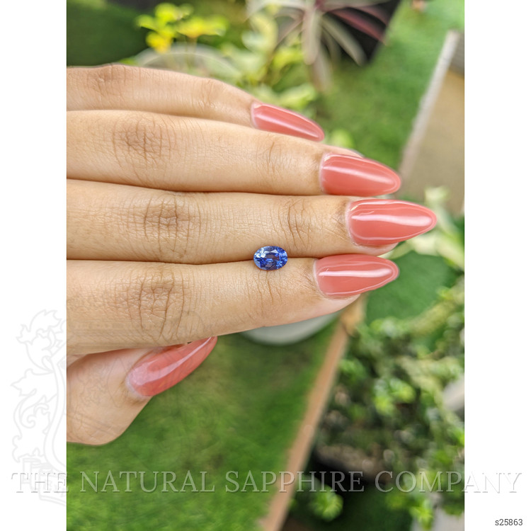 0.85 Ct. Blue Sapphire from Ceylon (Sri Lanka)