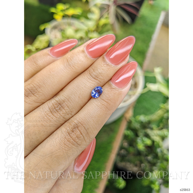 0.85 Ct. Blue Sapphire from Ceylon (Sri Lanka)