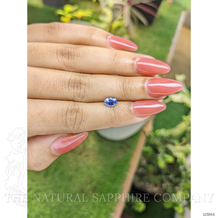 0.85 Ct. Blue Sapphire from Ceylon (Sri Lanka)