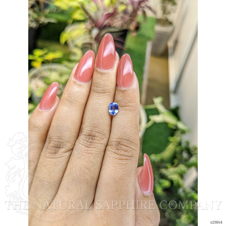 0.85 Ct. Blue Sapphire from Ceylon (Sri Lanka)