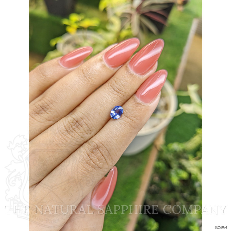 0.85 Ct. Blue Sapphire from Ceylon (Sri Lanka)