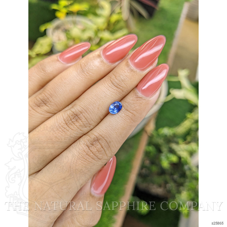 0.83 Ct. Blue Sapphire from Ceylon (Sri Lanka)