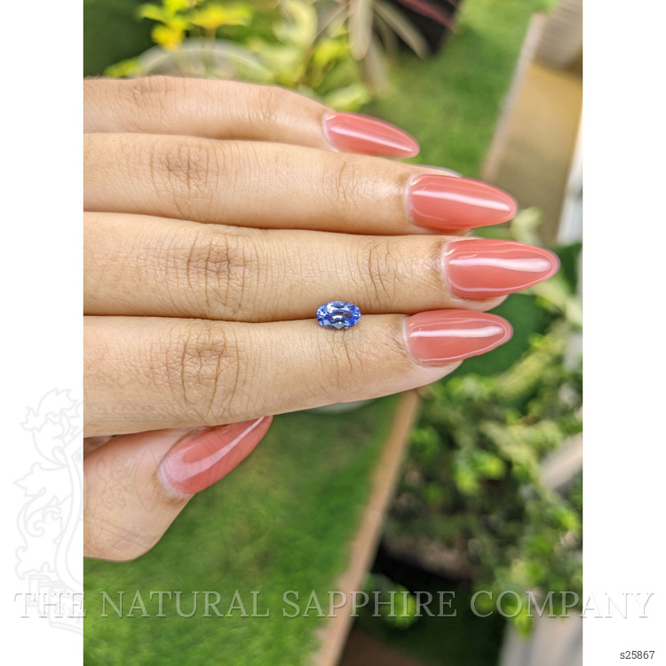 0.85 Ct. Blue Sapphire from Ceylon (Sri Lanka)