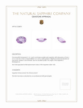 1.61 Ct. Purplish Pink Sapphire from Madagascar Appraisal
