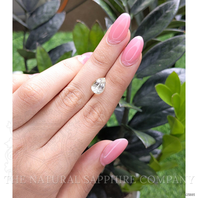 3.81 Ct. White Sapphire from Ceylon (Sri Lanka)