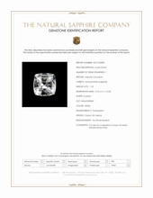 1.18 Ct. White Sapphire from Ceylon (Sri Lanka) Scan Report