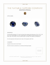 1.56 Ct. Blue Sapphire from Madagascar Appraisal