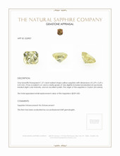 1.57 Ct. Yellow Sapphire from Ceylon (Sri Lanka) Appraisal