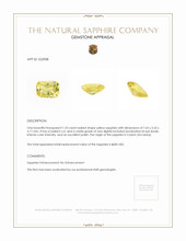 1.53 Ct. Yellow Sapphire from Ceylon (Sri Lanka) Appraisal
