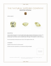 1.32 Ct. Yellow Sapphire from Ceylon (Sri Lanka) Appraisal