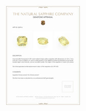 2.89 Ct. Yellow Sapphire from Ceylon (Sri Lanka) Appraisal