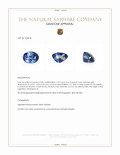4.99 Ct. Blue Sapphire from Madagascar Appraisal