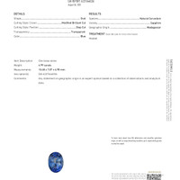 4.99 Ct. Blue Sapphire from Madagascar Scan Report