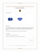 0.56 Ct. Blue Sapphire from Ceylon (Sri Lanka) Appraisal