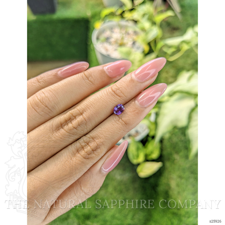 0.66 Ct. Pinkish Purple Sapphire from Ceylon (Sri Lanka)