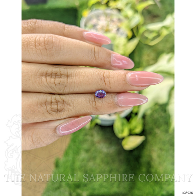 0.66 Ct. Pinkish Purple Sapphire from Ceylon (Sri Lanka)