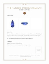 0.60 Ct. Blue Sapphire from Ceylon (Sri Lanka) Appraisal